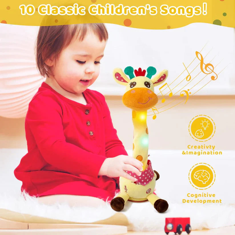 💥🎉 Best-Selling Musical Giraffe Toy – Sings, Dances & Repeats What You Say! 🦒🎵